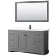 A thumbnail of the Wyndham Collection WCV232360S-QTZ-UNSM58 Dark Gray / White Quartz Top / Matte Black Hardware