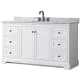 A thumbnail of the Wyndham Collection WCV232360SCMUNOMXX White / White Carrara Marble Top / Matte Black Hardware