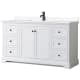 A thumbnail of the Wyndham Collection WCV232360S-VCA-MXX White / White Cultured Marble Top / Matte Black Hardware