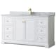 A thumbnail of the Wyndham Collection WCV232360SCMUNSMXX White / White Carrara Marble Top / Brushed Gold Hardware