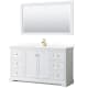 A thumbnail of the Wyndham Collection WCV232360S-QTZ-UNSM58 White / Giotto Quartz Top / Brushed Gold Hardware