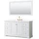 A thumbnail of the Wyndham Collection WCV232360S-QTZ-US3M58 White / Giotto Quartz Top / Brushed Gold Hardware