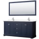 A thumbnail of the Wyndham Collection WCV232372D-VCA-M70 Dark Blue / Carrara Cultured Marble Top / Polished Chrome Hardware