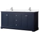 A thumbnail of the Wyndham Collection WCV232372D-VCA-MXX Dark Blue / White Cultured Marble Top / Polished Chrome Hardware