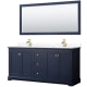 A thumbnail of the Wyndham Collection WCV232372D-VCA-M70 Dark Blue / Carrara Cultured Marble Top / Brushed Gold Hardware