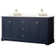 A thumbnail of the Wyndham Collection WCV232372D-QTZ-US3MXX Dark Blue / White Quartz Top / Brushed Gold Hardware