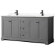 A thumbnail of the Wyndham Collection WCV232372D-VCA-MXX Dark Gray / Carrara Cultured Marble Top / Matte Black Hardware