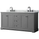 A thumbnail of the Wyndham Collection WCV232372DCMUNOMXX Dark Gray / White Carrara Marble Top / Matte Black Hardware