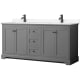 A thumbnail of the Wyndham Collection WCV232372D-VCA-MXX Dark Gray / White Cultured Marble Top / Matte Black Hardware
