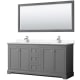 A thumbnail of the Wyndham Collection WCV232372D-VCA-M70 Dark Gray / Carrara Cultured Marble Top / Polished Chrome Hardware