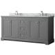 A thumbnail of the Wyndham Collection WCV232372DCMUNOMXX Dark Gray / White Carrara Marble Top / Polished Chrome Hardware