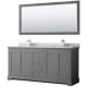 A thumbnail of the Wyndham Collection WCV232372DCMUNSM70 Dark Gray / White Carrara Marble Top / Polished Chrome Hardware