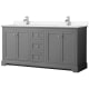 A thumbnail of the Wyndham Collection WCV232372D-VCA-MXX Dark Gray / White Cultured Marble Top / Polished Chrome Hardware