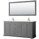 A thumbnail of the Wyndham Collection WCV232372D-QTZ-UNSM70 Dark Gray / White Quartz Top / Polished Chrome Hardware