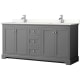 A thumbnail of the Wyndham Collection WCV232372D-QTZ-UNSMXX Dark Gray / White Quartz Top / Polished Chrome Hardware