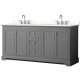 A thumbnail of the Wyndham Collection WCV232372D-QTZ-US3MXX Dark Gray / White Quartz Top / Polished Chrome Hardware