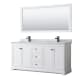 A thumbnail of the Wyndham Collection WCV232372DCMUNSM70 White / White Carrara Marble Top / Matte Black Hardware