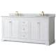 A thumbnail of the Wyndham Collection WCV232372DCMUNOMXX White / White Carrara Marble Top / Brushed Gold Hardware