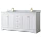 A thumbnail of the Wyndham Collection WCV232372DCMUNSMXX White / White Carrara Marble Top / Brushed Gold Hardware