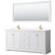 A thumbnail of the Wyndham Collection WCV232372D-QTZ-UNSM70 White / Giotto Quartz Top / Brushed Gold Hardware
