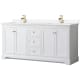 A thumbnail of the Wyndham Collection WCV232372D-VCA-MXX White / White Cultured Marble Top / Brushed Gold Hardware