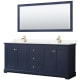 A thumbnail of the Wyndham Collection WCV232380D-VCA-M70 Dark Blue / Carrara Cultured Marble Top / Brushed Gold Hardware