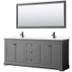 A thumbnail of the Wyndham Collection WCV232380D-QTZ-UNSM70 Dark Gray / White Quartz Top / Matte Black Hardware