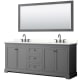 A thumbnail of the Wyndham Collection WCV232380D-QTZ-US3M70 Dark Gray / White Quartz Top / Matte Black Hardware