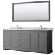 A thumbnail of the Wyndham Collection WCV232380DCMUNOM70 Dark Gray / White Carrara Marble Top / Polished Chrome Hardware