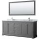 A thumbnail of the Wyndham Collection WCV232380DCMUNSM70 Dark Gray / White Carrara Marble Top / Polished Chrome Hardware
