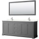 A thumbnail of the Wyndham Collection WCV232380D-QTZ-UNSM70 Dark Gray / White Quartz Top / Polished Chrome Hardware