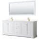 A thumbnail of the Wyndham Collection WCV232380D-VCA-M70 White / Carrara Cultured Marble Top / Brushed Gold Hardware
