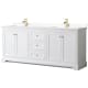 A thumbnail of the Wyndham Collection WCV232380D-VCA-MXX White / Carrara Cultured Marble Top / Brushed Gold Hardware