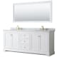 A thumbnail of the Wyndham Collection WCV232380DCMUNOM70 White / White Carrara Marble Top / Brushed Gold Hardware