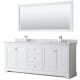 A thumbnail of the Wyndham Collection WCV232380DCMUNSM70 White / White Carrara Marble Top / Brushed Gold Hardware