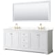 A thumbnail of the Wyndham Collection WCV232380D-QTZ-US3M70 White / Giotto Quartz Top / Brushed Gold Hardware