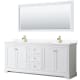A thumbnail of the Wyndham Collection WCV232380D-VCA-M70 White / White Cultured Marble Top / Brushed Gold Hardware