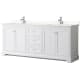 A thumbnail of the Wyndham Collection WCV232380D-QTZ-UNSMXX White / White Quartz Top / Polished Chrome Hardware