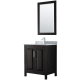 A thumbnail of the Wyndham Collection WCV252530SUNSM24 Dark Espresso / White Carrara Marble Top / Polished Chrome Hardware