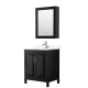 A thumbnail of the Wyndham Collection WCV252530S-QTZ-UNSMED Dark Espresso / White Quartz Top / Polished Chrome Hardware