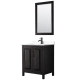 A thumbnail of the Wyndham Collection WCV252530S-VCA-M24 Dark Espresso / Carrara Cultured Marble Top / Matte Black Hardware
