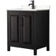 A thumbnail of the Wyndham Collection WCV252530S-VCA-MXX Dark Espresso / Carrara Cultured Marble Top / Matte Black Hardware