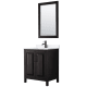 A thumbnail of the Wyndham Collection WCV252530S-QTZ-UNSM24 Dark Espresso / White Quartz Top / Matte Black Hardware