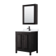 A thumbnail of the Wyndham Collection WCV252530S-QTZ-UNSMED Dark Espresso / White Quartz Top / Matte Black Hardware