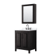 A thumbnail of the Wyndham Collection WCV252530S-QTZ-US3MED Dark Espresso / White Quartz Top / Matte Black Hardware