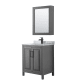 A thumbnail of the Wyndham Collection WCV252530SUNSMED Dark Gray / White Carrara Marble Top / Matte Black Hardware