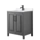 A thumbnail of the Wyndham Collection WCV252530S-QTZ-UNSMXX Dark Gray / White Quartz Top / Matte Black Hardware