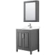 A thumbnail of the Wyndham Collection WCV252530S-VCA-MED Dark Gray / White Cultured Marble Top / Polished Chrome Hardware