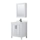 A thumbnail of the Wyndham Collection WCV252530S-QTZ-UNSMED White / Giotto Quartz Top / Matte Black Hardware