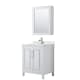 A thumbnail of the Wyndham Collection WCV252530S-QTZ-UNSMED White / Giotto Quartz Top / Polished Chrome Hardware